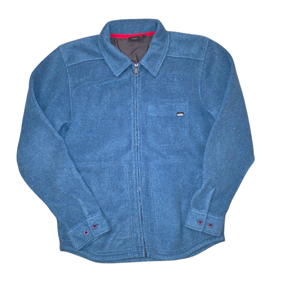 Kavu Mens Fleece Zip Up Blue Jacket